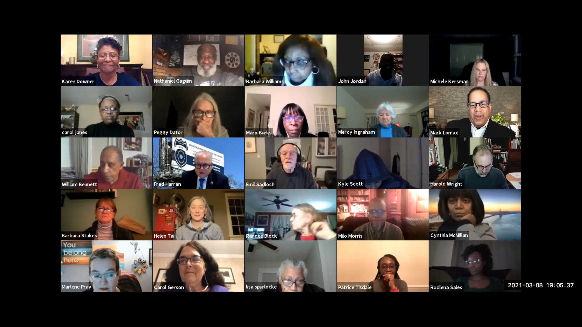 General Membership Meeting March 8, 2021
