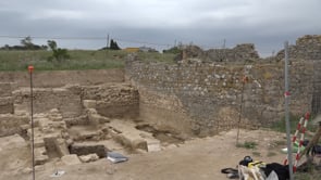 Al descobert la basílica del conjunt episcopal d'Empúries