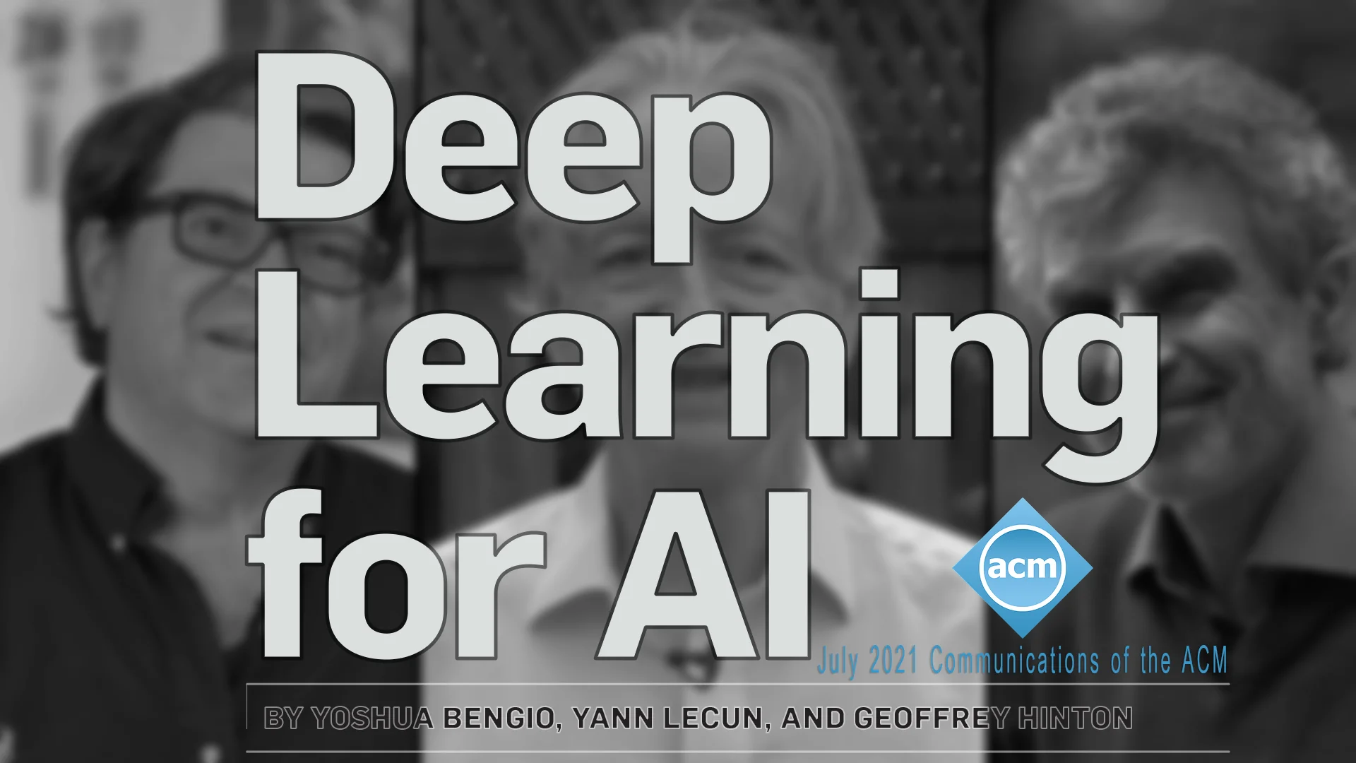 Deep Learning for AI->