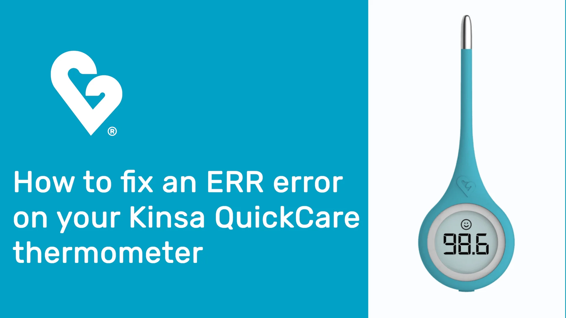 How to fix an ERR error on your Kinsa QuickCare thermometer on Vimeo