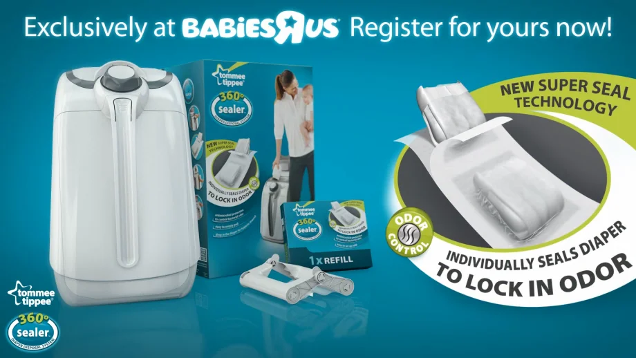 Tommee Tippee 360 Diaper Pail on Vimeo