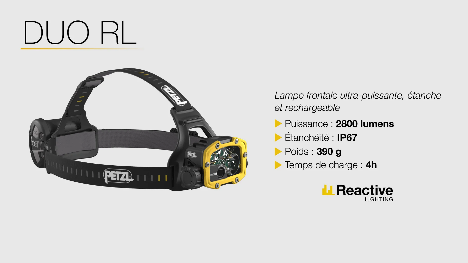 Lampe Frontale Puissante DUO RL PETZL 2800 Lumens