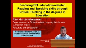 Fostering EFL education-oriented Reading and Speaking skills through Critical Thinking for the degrees in Education