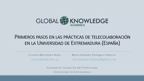 Primeros pasos en las prácticas de telecolaboración en la Universidad de Extremadura (España)