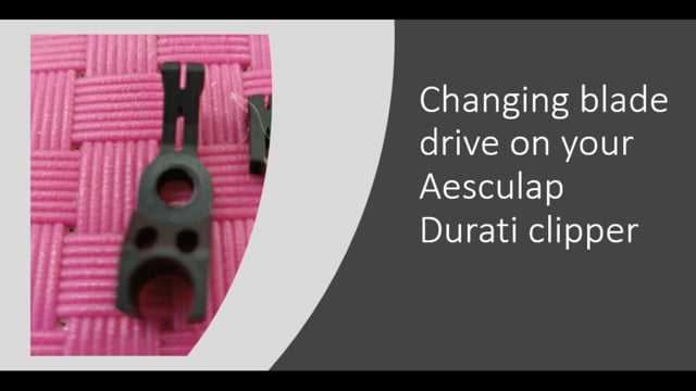 Changing the blade drive on a Durati clipper