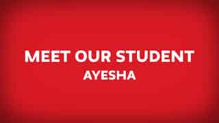 Video preview for Student Testimonial: Ayesha