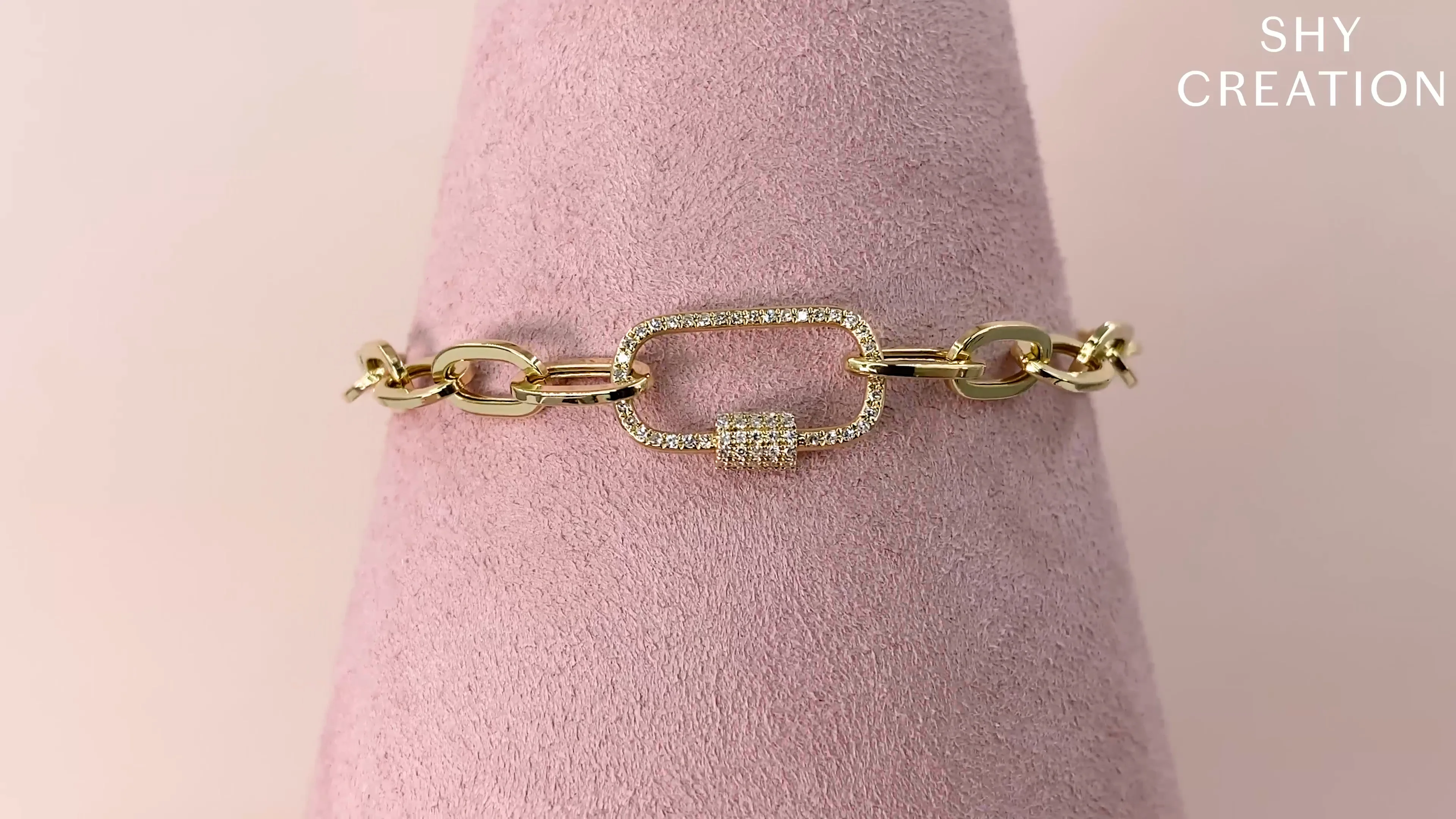 0.23CT DIAMOND PAPER CLIP LINK BRACELET – Shy Creation