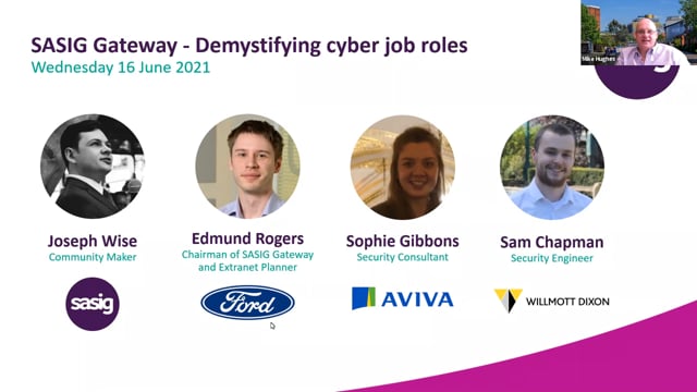 Wednesday 16 June 2021 - SASIG Gateway - Demystifying cyber job roles