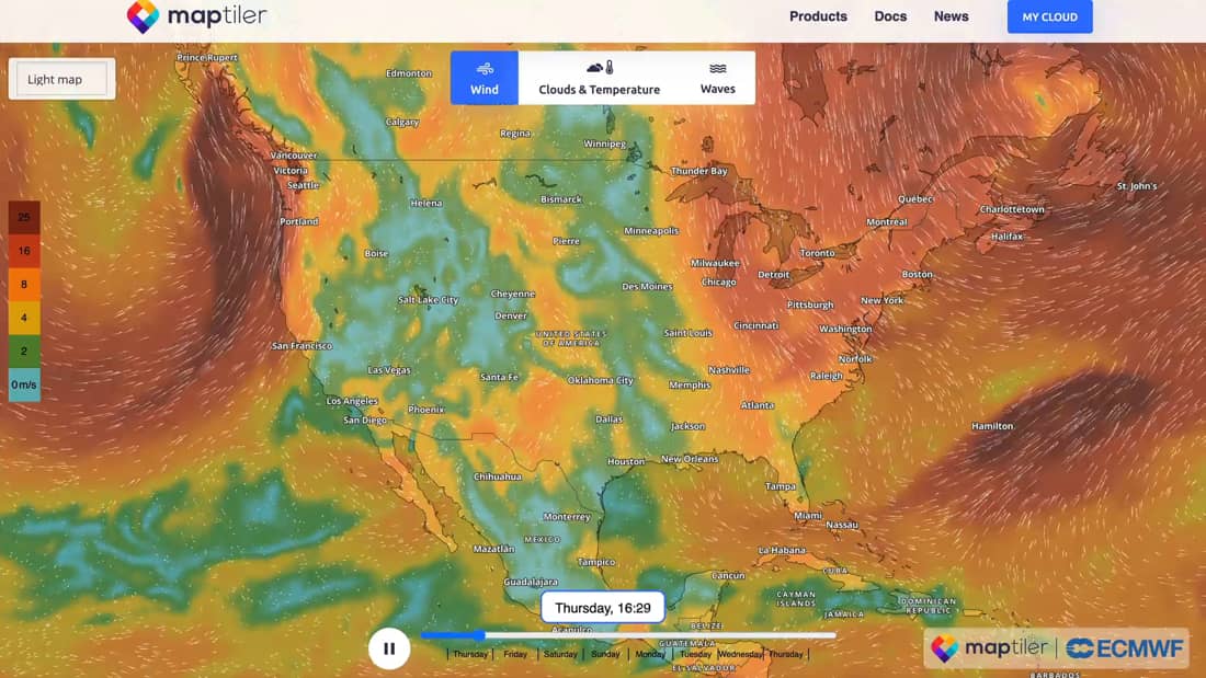 WebGL library & modular tool for weather maps. Available via API or for  self-hosting | MapTiler