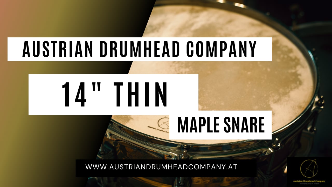 Austrian Drumhead Company Calfhead "Thin" - 14" Maple Snare