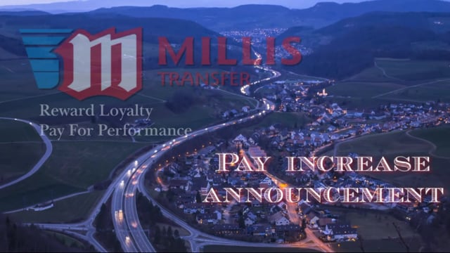 Millis Transfer Pay Increase