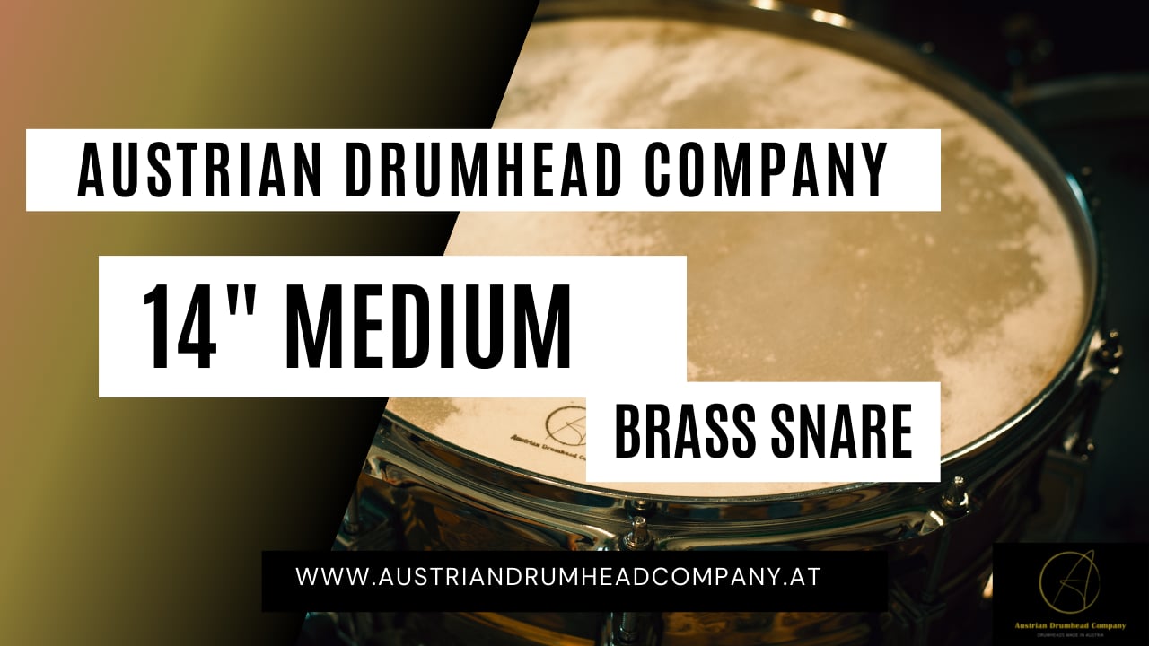Austrian Drumhead Company Calfhead "Medium" - 14" Brass Snare