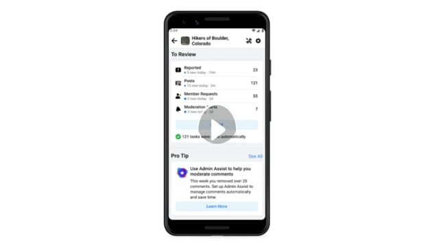 Neue Kommentar Moderation für FB Gruppen
