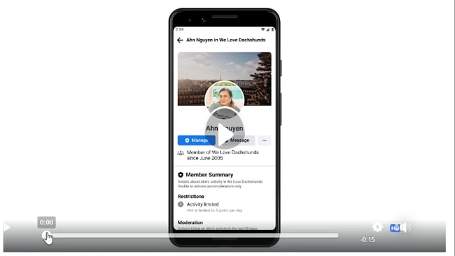 Neue Zusammenfassung für einzelnes Mitglied in FB Gruppen