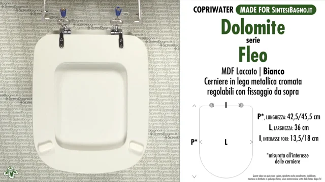 COPRIWATER per wc FLEO. DOLOMITE. Ricambio COMPATIBILE. MDF laccato   online!