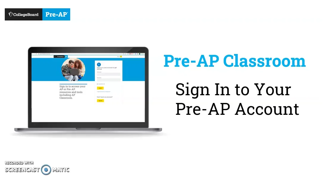 Sign In to Your Pre-AP Account