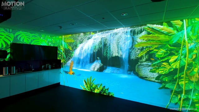 Immersive Projection Mapped Coffee Break Area