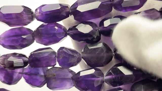 アメジスト（紫水晶） タンブルカット ｜天然石ビーズの卸問屋・通販ケンケンジェムズ