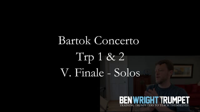 Bartok Concerto For Orch T member plays tpt 1