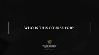 Video preview for Who is this course for?