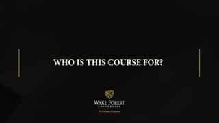 Video preview for Who is this course for?