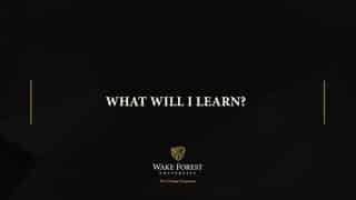 Video preview for What will I learn?