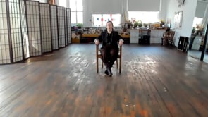 sitting in a room
