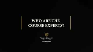 Video preview for Who are the course experts?