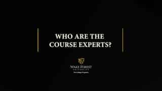 Video preview for Who are the course experts?