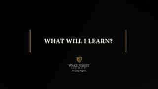 Video preview for What will I learn?