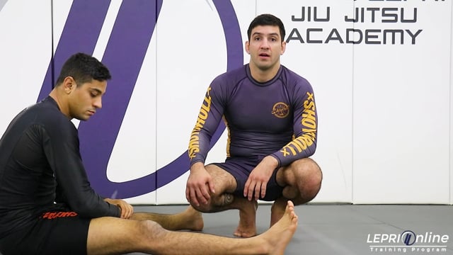 Closed Guard Escape to Back Take when Opponent Attacks the Leg