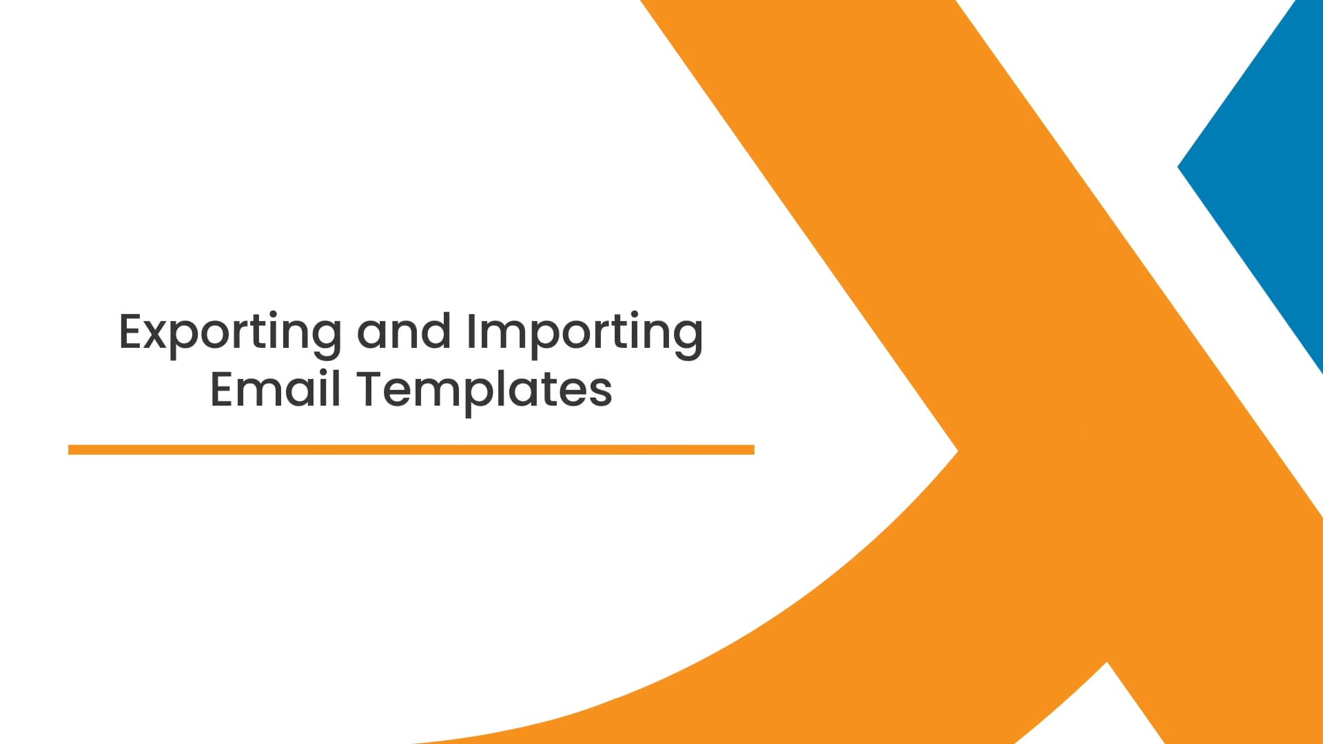 Exporting and Importing Email Templates on Vimeo