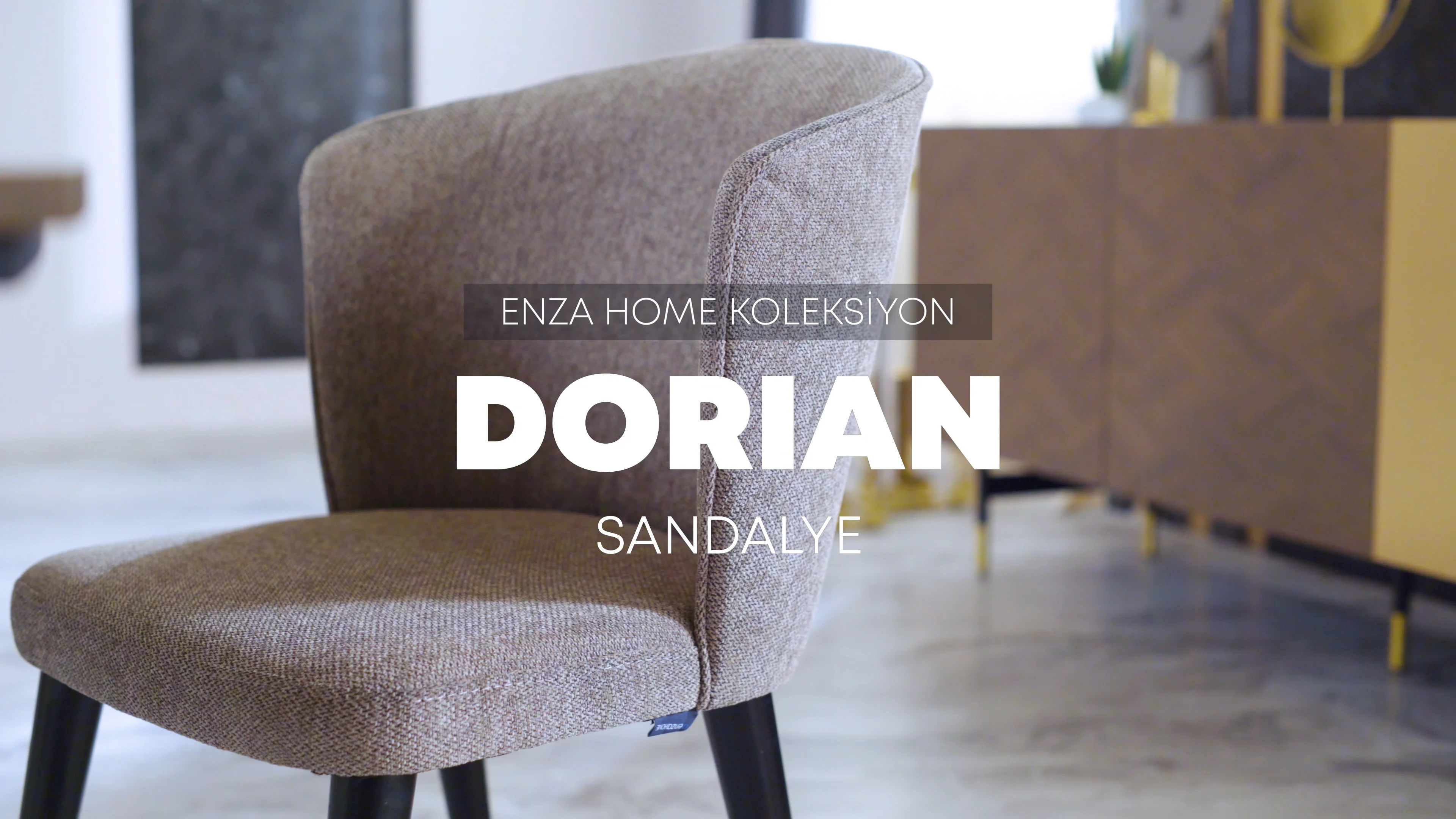 Dorian Sandalye Kadife Dokulu Kumaş | Enza Home