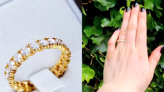 1.95ct Diamond and 18ct Yellow Gold Full Eternity Ring - Vintage French Circa 1980