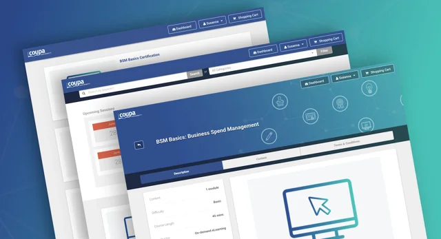 Coupa University (External)  Procurement Management and Reporting  Certification (Elearning)