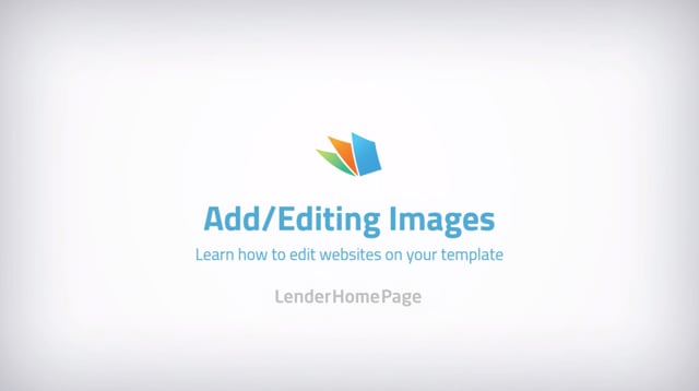 Add/Edit Image on your Website - LenderHomePage