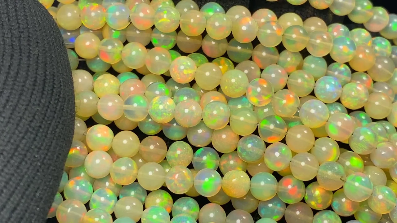 プレシャスオパール ラウンド5～8mm サイズグラデーション ｜天然石