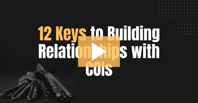 The 12 Keys to Building COI Relationships