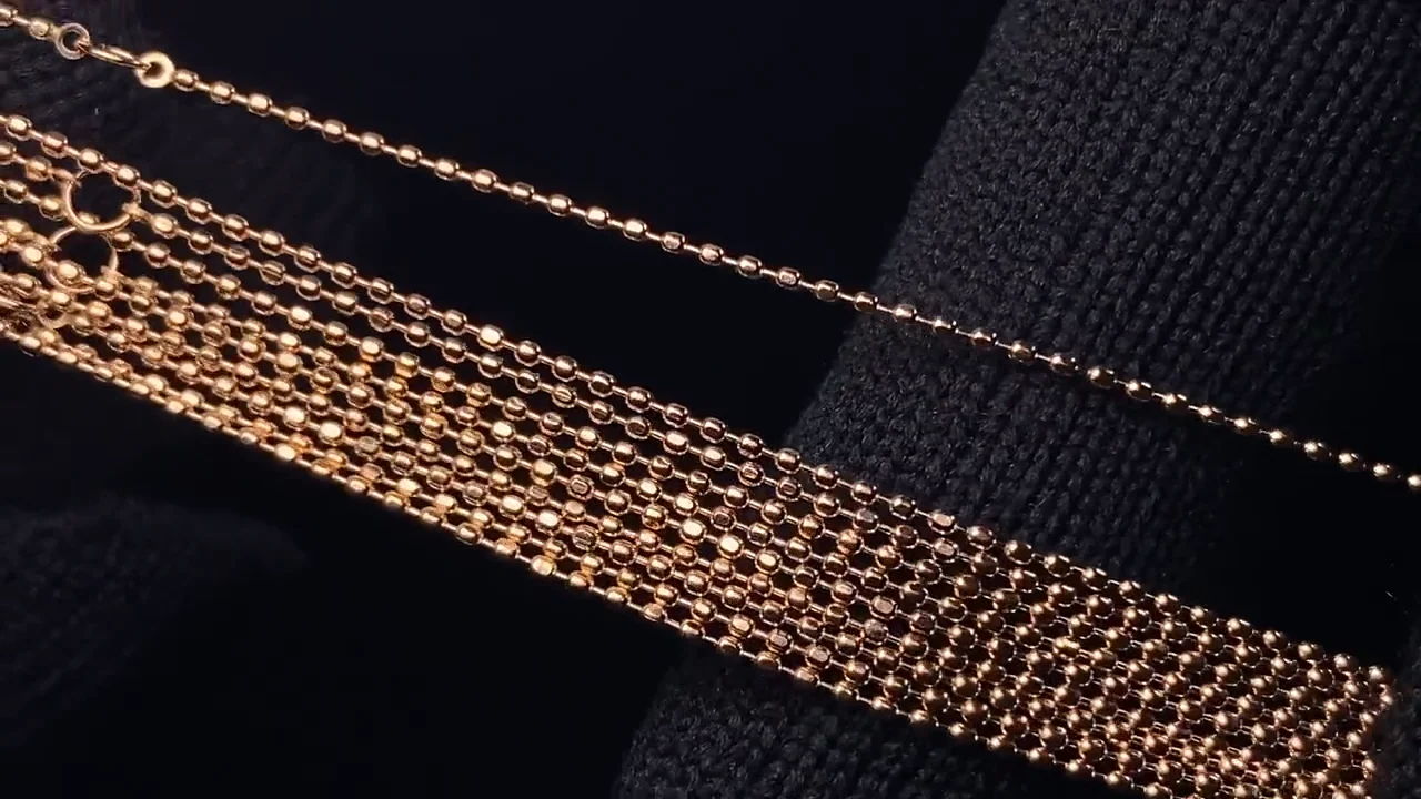 K18 Pink Gold】 ネックレス カットボールチェーン 1本（約40cm