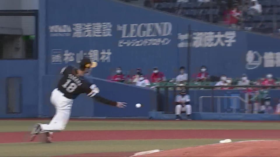【4回裏】ホークス・武田 転がりながらの好送球で出塁許さず!! 2021/6/24 M-H