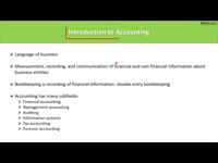 Introduction of accounting