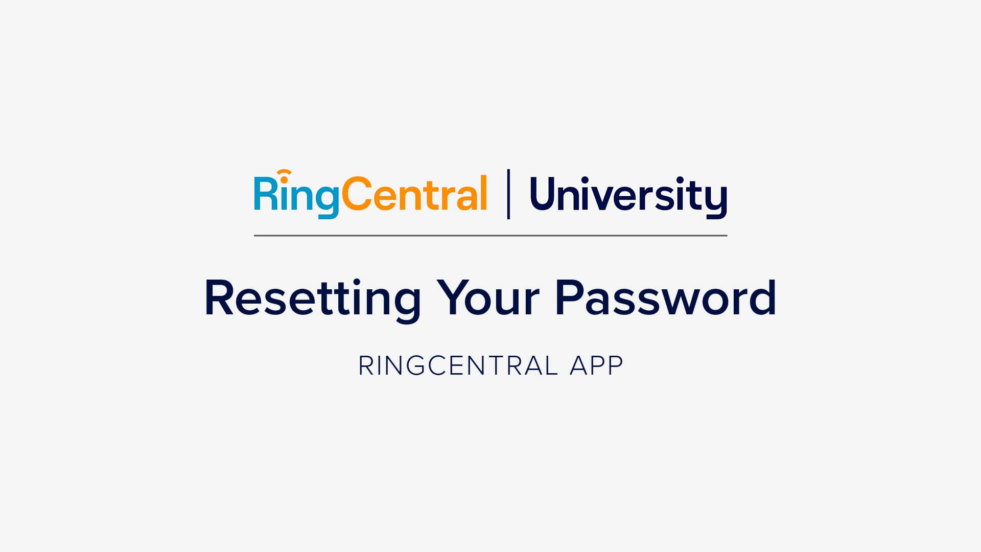 RingCentral App for Desktop Resetting Your Password on Vimeo