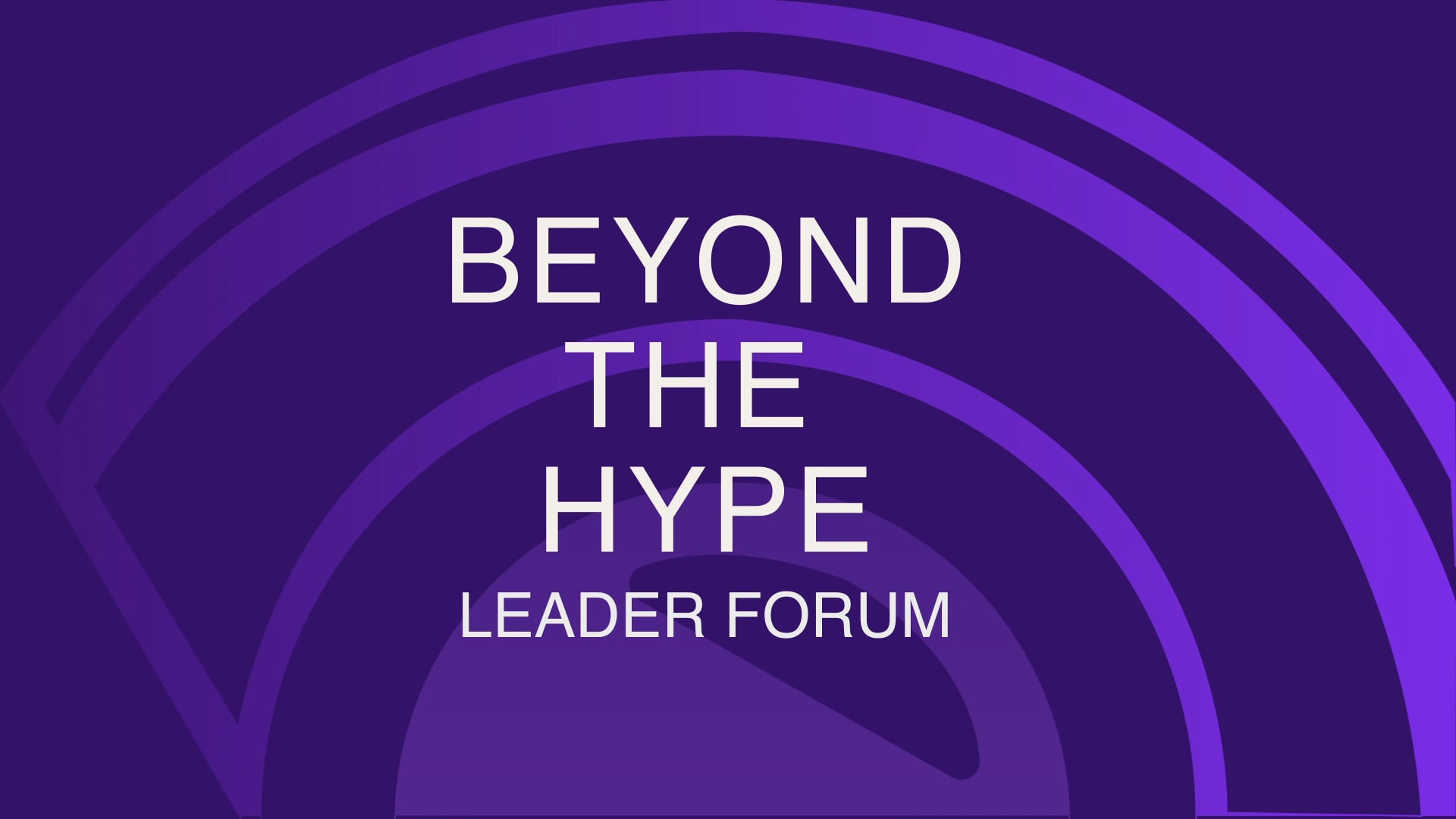 Beyond The Hype Leader Forum: Tania Peitzker