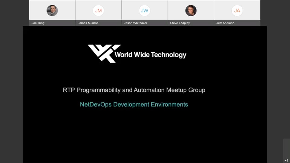 RTP Programmability and Automation Meetup: NetDevOps Development Environments
