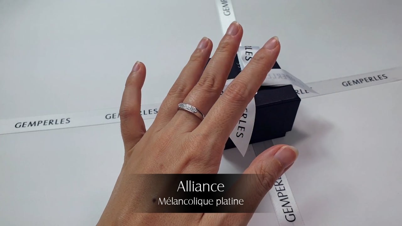 Fede Nuziale Mélancolique - Platino & Diamanti | Gemperles