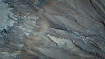 Satellite image of Mars' surface.