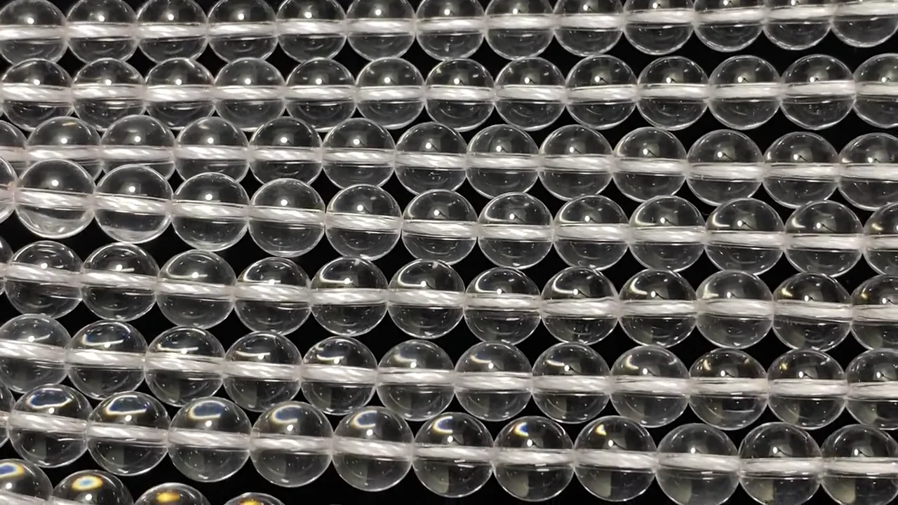 クリスタル(溶錬水晶) ラウンド8mm 1連｜天然石ビーズの卸問屋
