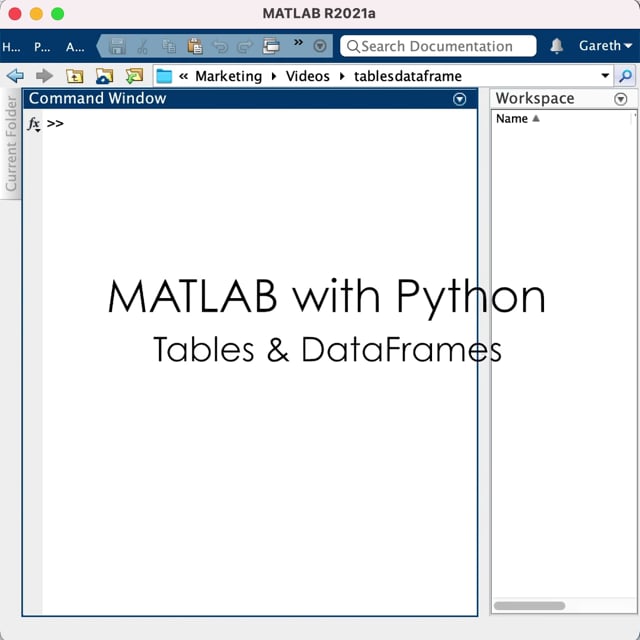 MATLAB with Python: Tables and DataFrames