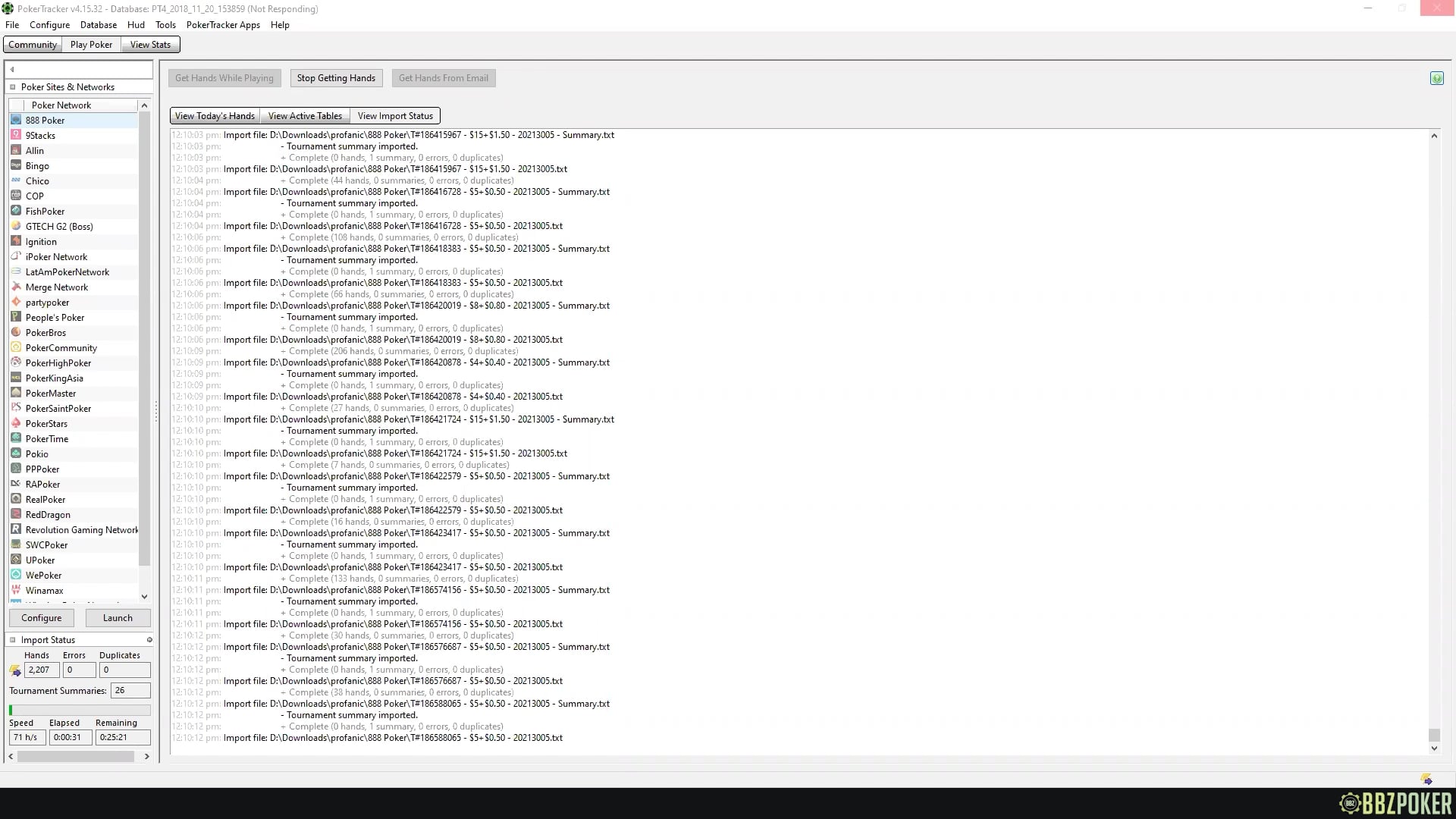Student Hand History Review & Database Analysis