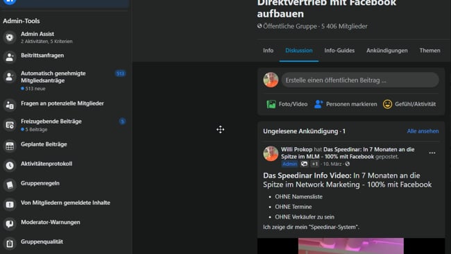 Neue anonyme Posting Funktion für Gruppen Admins